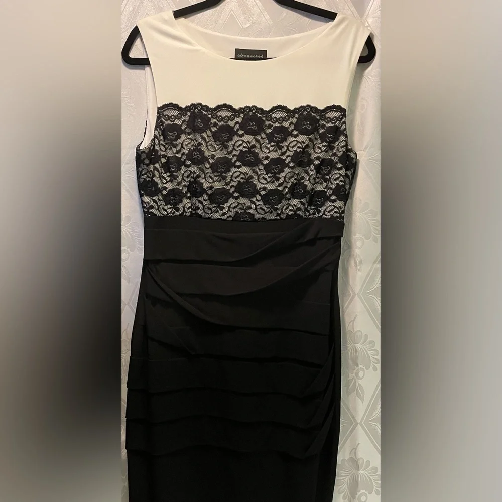 Black and white Beautiful Party Dress - Picture 5 of 7